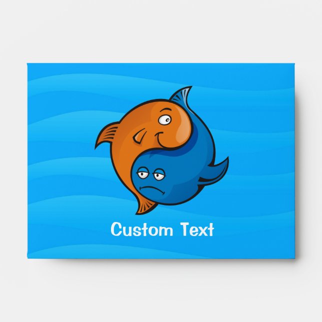 Yin Yang Fish Cartoon Envelope (Front)