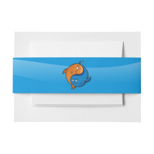 Yin Yang Fish Cartoon Invitation Belly Band