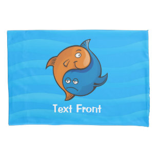 Yin Yang Fish Cartoon Pillowcase