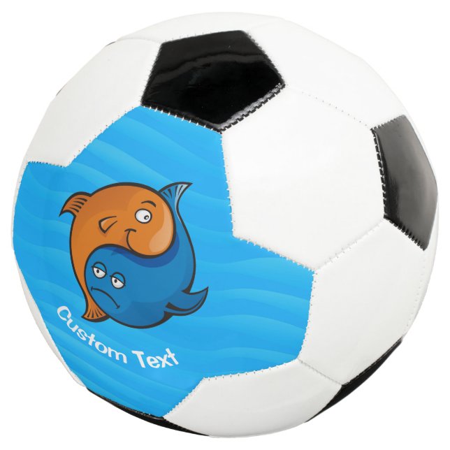 Yin Yang Fish Cartoon Soccer Ball (Three Quarter)