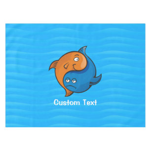 Yin Yang Fish Cartoon Tablecloth