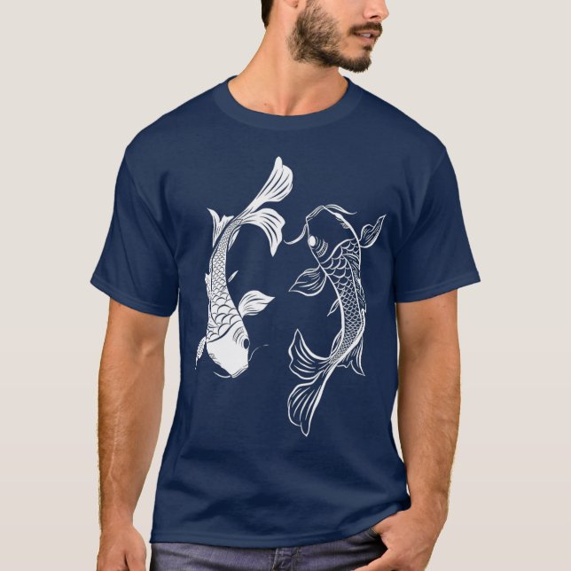 Yin Yang Fish Koi Fish T-Shirt (Front)