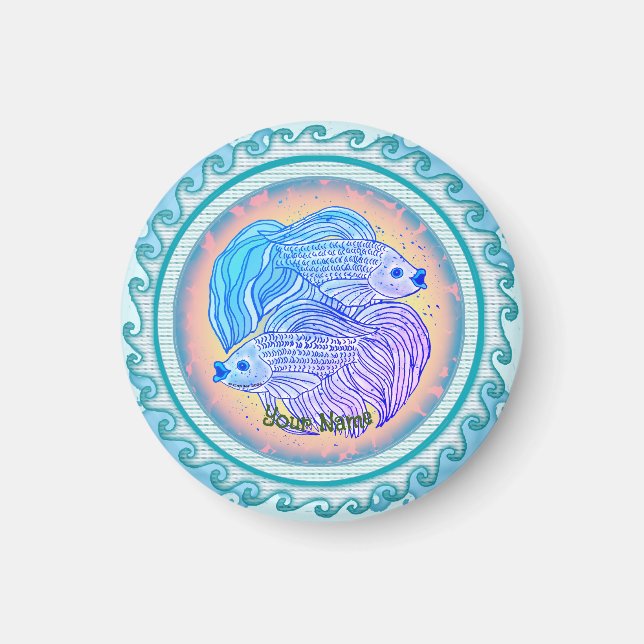 Yin Yang Fish  Magnet (Front)