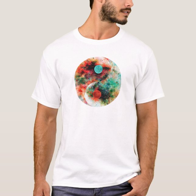 Yin Yang Flower T-Shirt (Front)