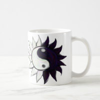 Yin-Yang Flower with Quote on Mug