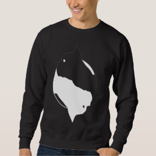 Yin Yang French Bulldog  Frenchie Symbol Meditatio Sweatshirt