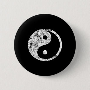 Yin Yang . Fun Yin-yang Symbol Yoga Tao Tee 6 Cm Round Badge