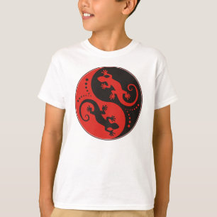 YIN & YANG Geckos black red + your idea T-Shirt