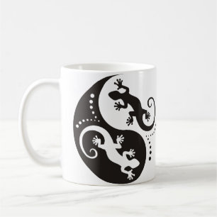 YIN & YANG Geckos black + your background & idea Coffee Mug
