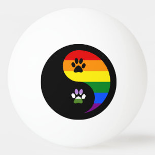 Yin-Yang Genderqueer Ping Pong Ball