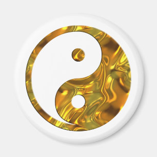 Yin & Yang GOLD make your own background Magnet