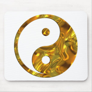 Yin & Yang GOLD make your own background Mouse Pad