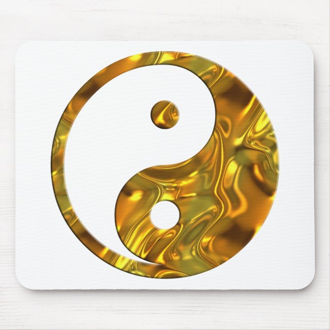 Yin & Yang GOLD | make your own background Mouse Pad (Front)