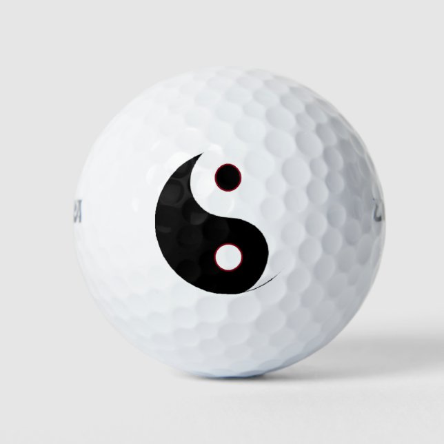 Yin Yang Golfballs Golf Balls (Front)