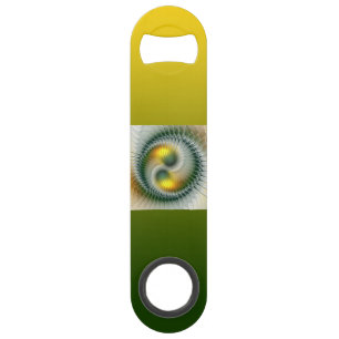 Yin Yang Green Yellow Abstract Colourful Fractal