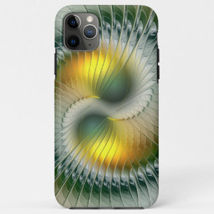 Yin Yang Green Yellow Abstract Colourful Fractal Case-Mate iPhone Case