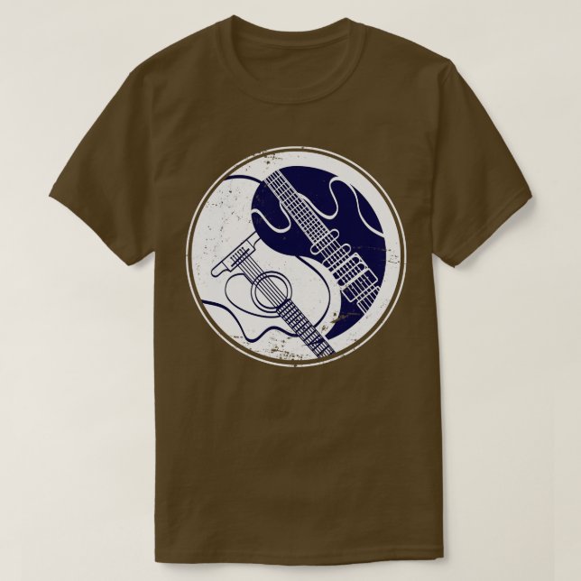 Yin Yang Guitar T-Shirt (Design Front)