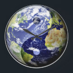 Yin-Yang Harmony on Our Planet Large Clock<br><div class="desc">Created with the hope that our planet/this world we're living will work in more of Tao's Way which is balanced in Yin-Yang Harmony.</div>