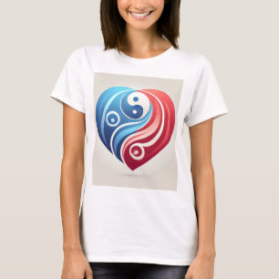 Yin Yang Heart – Harmony in Love Graphic T-Shirt