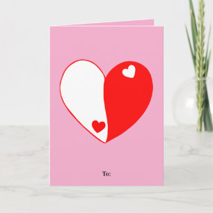 Yin Yang Heart Love Design – Balance & Harmony Holiday Card