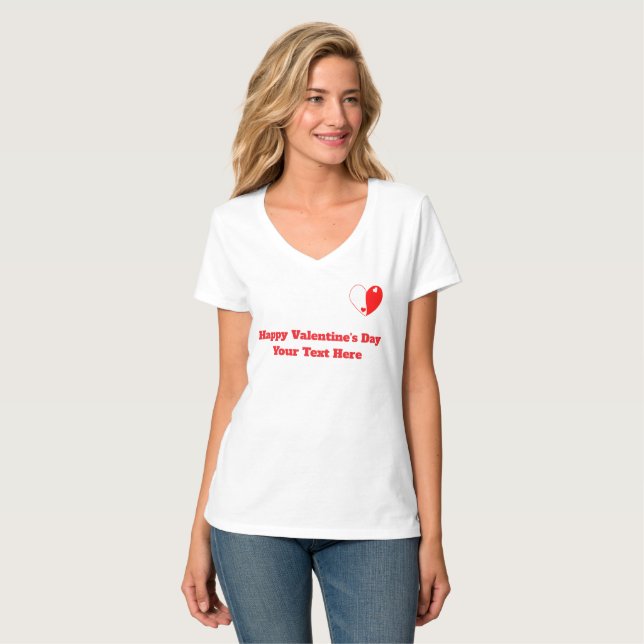 Yin Yang Heart Love Design – Balance & Harmony T-Shirt (Front Full)