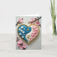 Yin-yang Heart Love Romantic Card