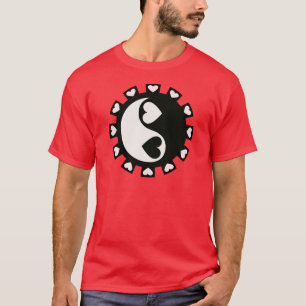 YIN YANG HEARTS BLACK & WHITE T-Shirt