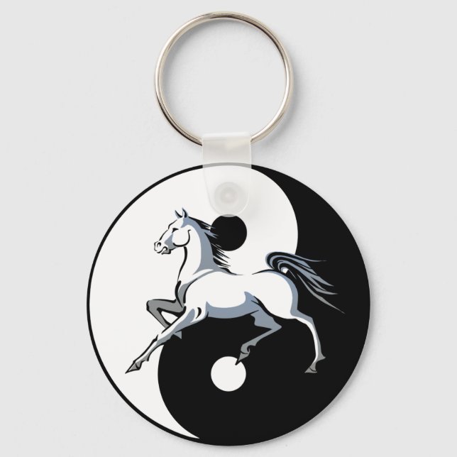 Yin Yang Horse Key Ring (Front)