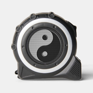 Yin Yang in Carbon Fiber Print Style 1
