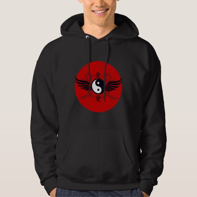 Yin Yang In Flight Hoodie (Front)