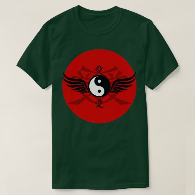 Yin Yang In Flight T-Shirt (Design Front)