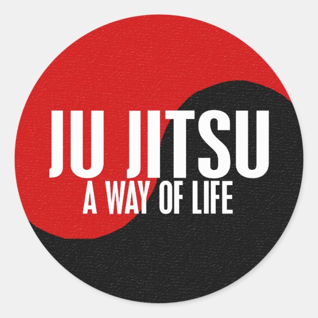 Yin Yang JU JITSU 1 Classic Round Sticker (Front)