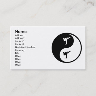 Yin Yang Karate Business Card