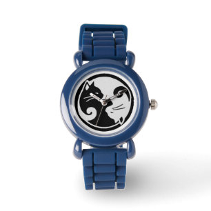 yin yang kitties wrist watch