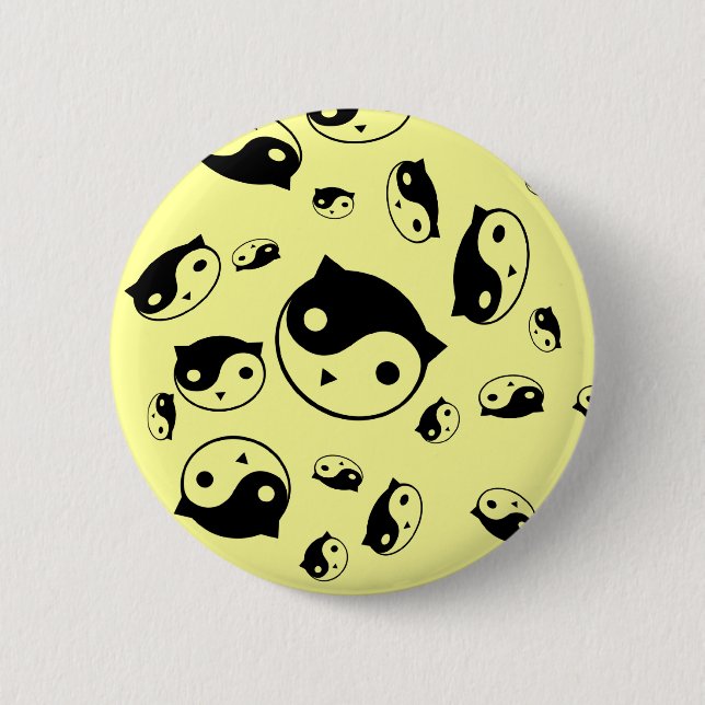 Yin Yang Kitty Button (Front)