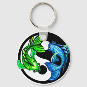 Yin-Yang Koi Design Key Ring