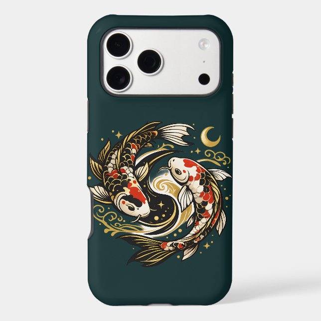 Yin Yang Koi Fish Japanese Aesthetic  (Back)