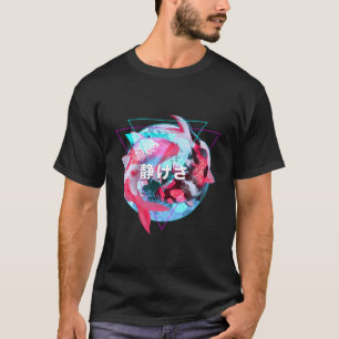 Yin Yang Koi Fish Japanese Vaporwave T-Shirt