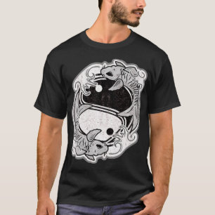 Yin Yang Koi Fish Symbol Japanese Asian Style T-Shirt