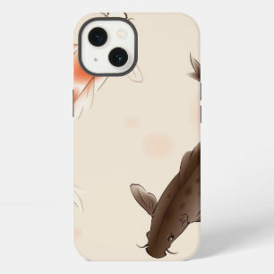 Yin Yang Koi fishes in oriental style painting iPhone 13 Case