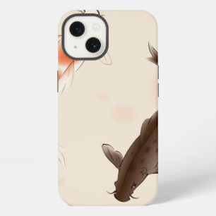 Yin Yang Koi fishes in oriental style painting iPhone 13 Case