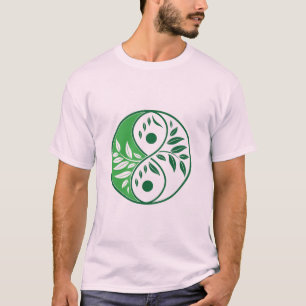 Yin Yang Leaf Nature Balance Harmony Eco T-Shirt