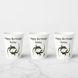 Yin Yang Lizards Age Birthday Paper Cups