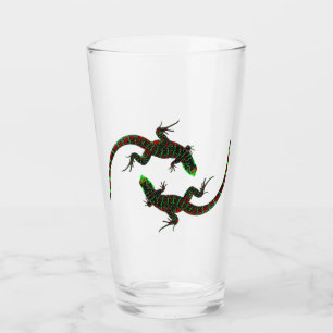 Yin Yang Lizards Glass