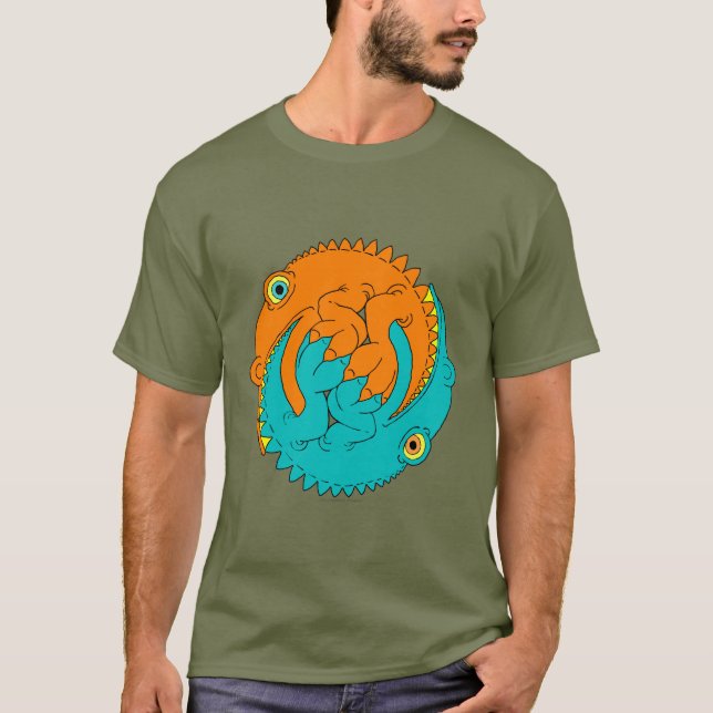 Yin Yang Lizards T-Shirt (Front)
