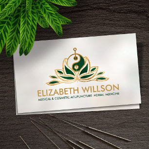 Yin Yang Lotus Acupuncture Needle Business Card