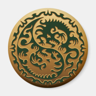 Yin Yang Magical Dragons 3 Magnet
