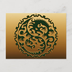 Yin Yang Magical Dragons 3 Postcard