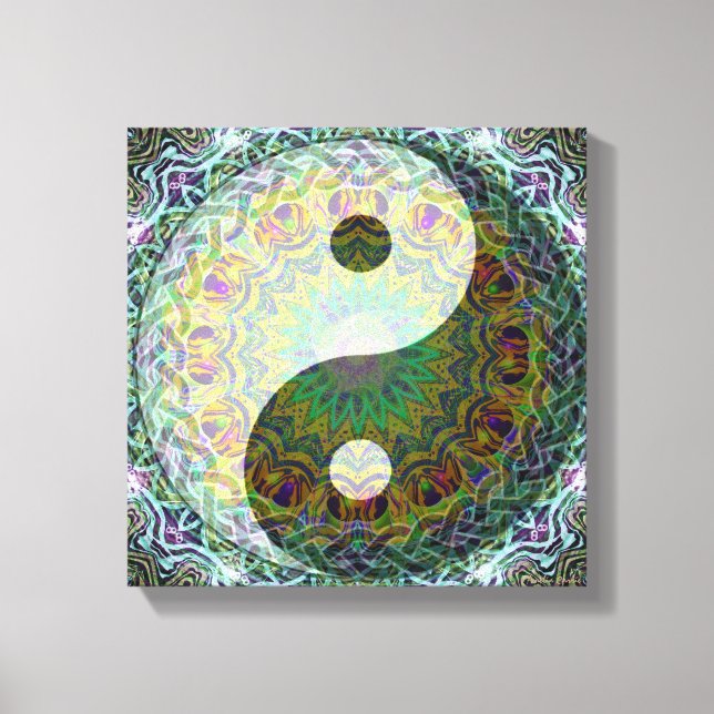 Yin Yang Mandala Canvas Print (Front)