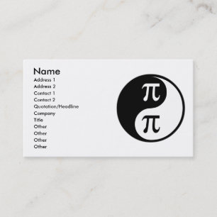 Yin Yang Math Business Card